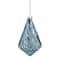 4.75&#x22; Blue Glitter Swirl Glass Christmas Pendant Ornament